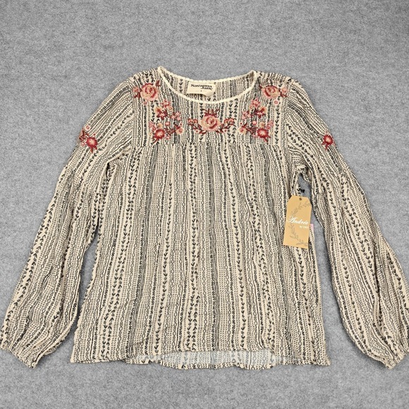 Savanna Jane Tops - Savanna Jane Blouse Womens Small Multicolor Embroidered Boho Tunic Top New